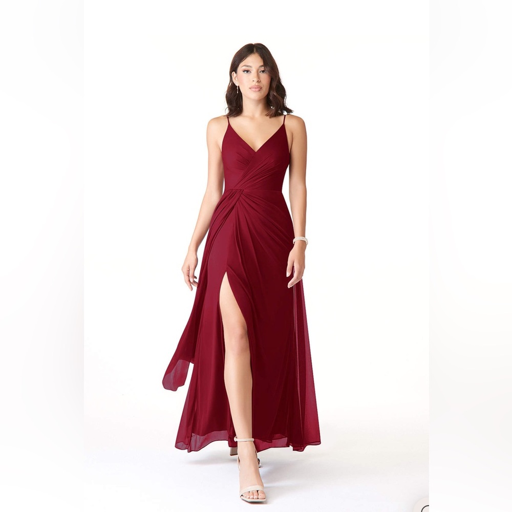 Azazie Burgundy Evening Gown